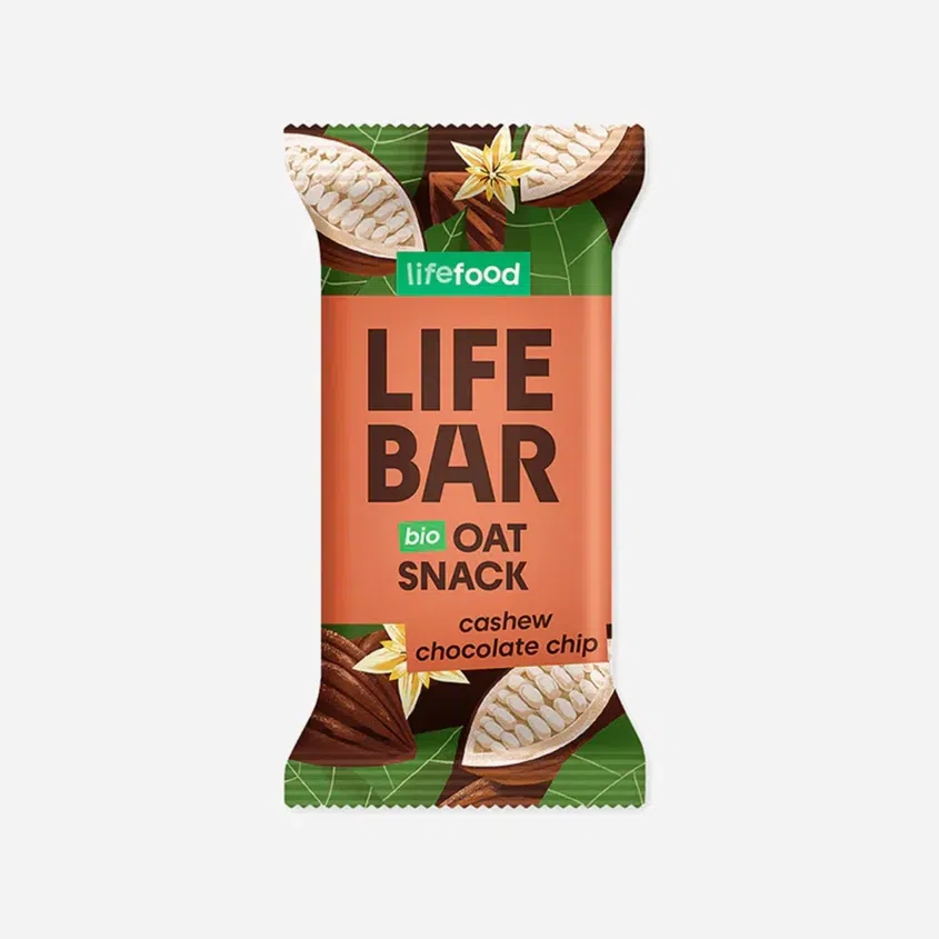 Lifebar Oat snack s kúskami čokolády BIO