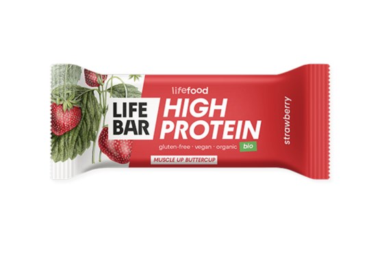 Lifebar Proteín tyčinka jahodová BIO