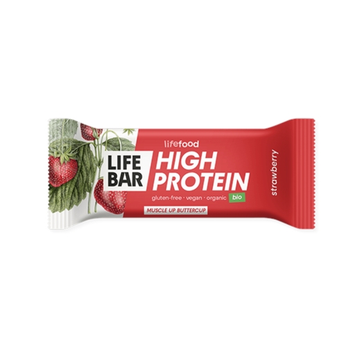 Lifebar Proteín tyčinka jahodová BIO