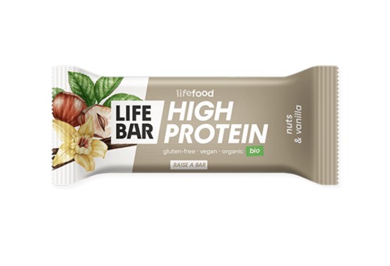Lifebar Protein tyčinka oriešková s vanilkou BIO