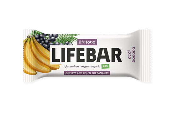 Lifebar Tyčinka acai s banánom raw BIO