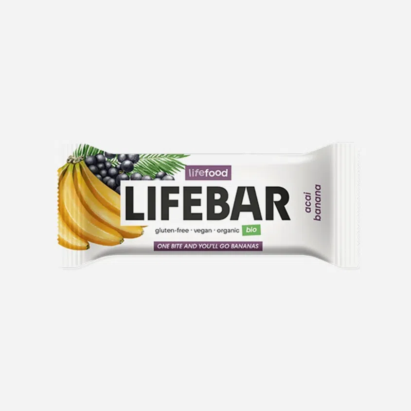 Lifebar Tyčinka acai s banánom raw BIO