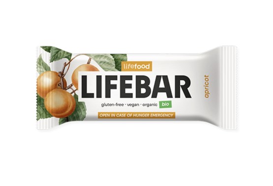 Lifebar Tyčinka marhuľová raw BIO 40 g