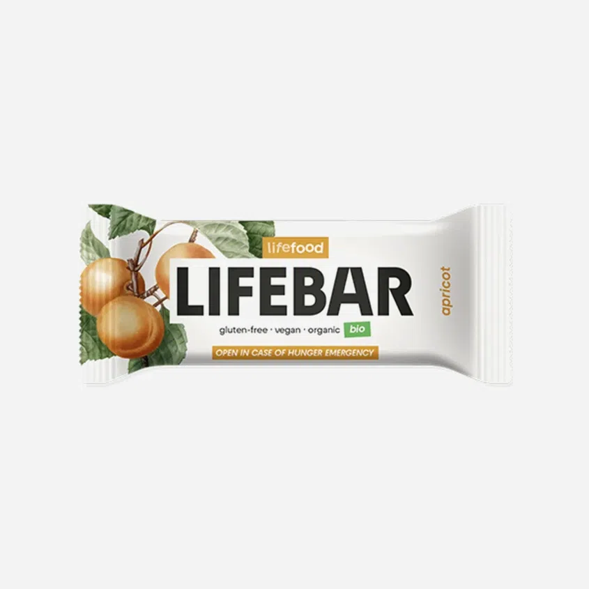 Lifebar Tyčinka marhuľová raw BIO 40 g
