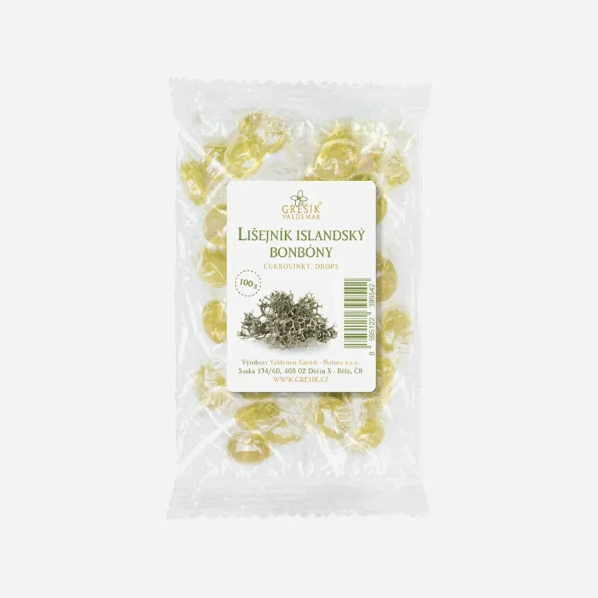Lišajník islandský cukríky