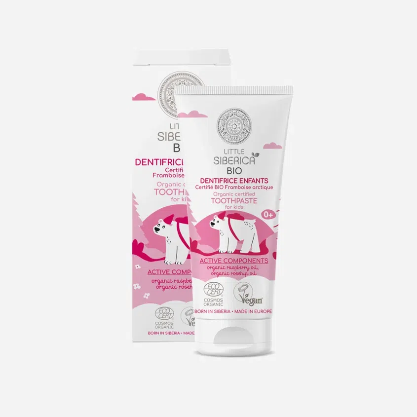 Little siberica Detská zubná pasta Arktická malina