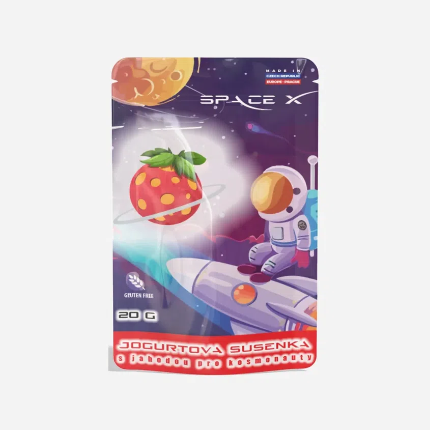 Lyofilizovaná jogurtová sušienka jahoda