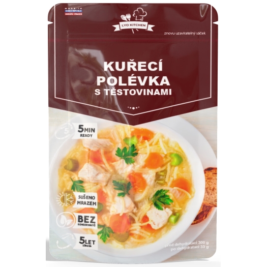Lyofilizovaná kuracia polievka s cestovinou