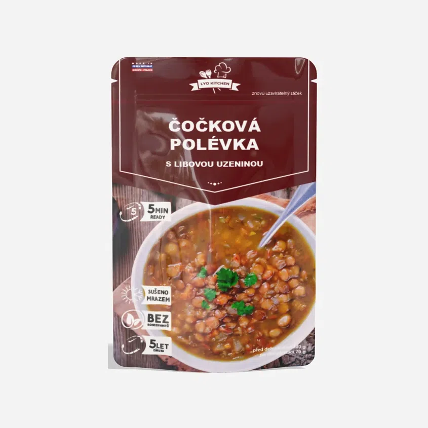 Lyofilizovaná šošovková polievka