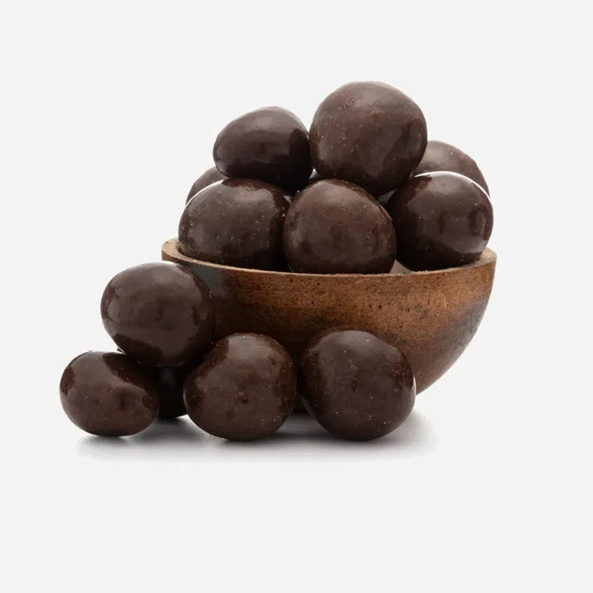 Lyofilizované jahody v horkej čokoláde