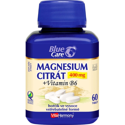 Magnézium citrát 400 mg + Vitamín B6 - 60 tabliet