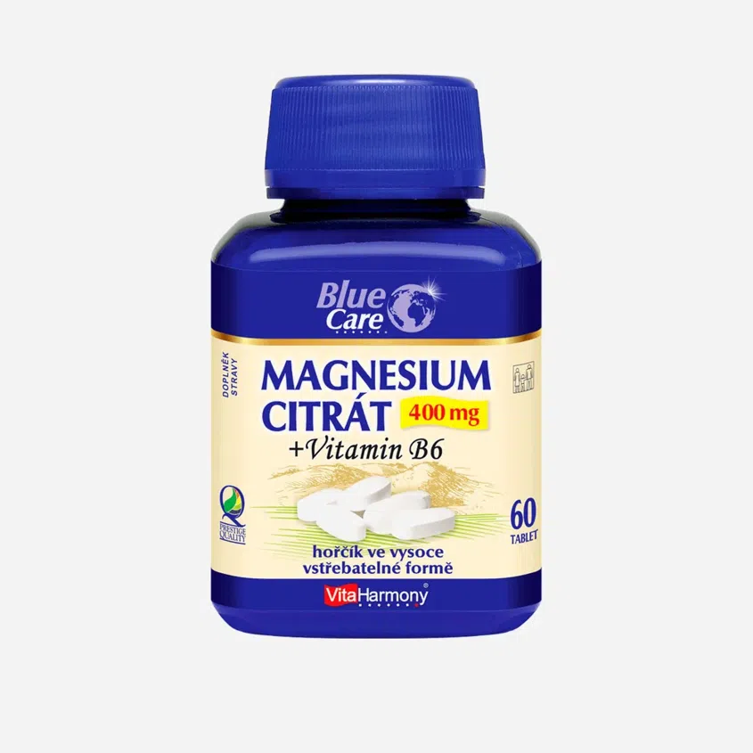 Magnézium citrát 400 mg + Vitamín B6 - 60 tabliet