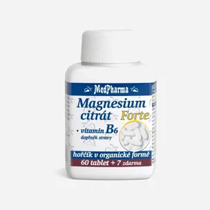 Magnézium citrát Forte + vit B6 67 tablet