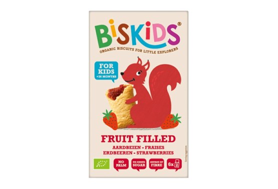 Mäkké detské sušienky s jahodovým pyré bez pridaného cukru BIO