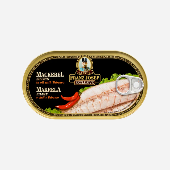 Makrela filety v oleji s tabascom
