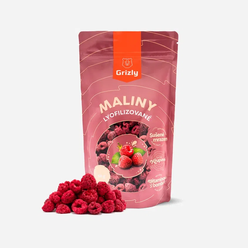 Maliny lyofilizované
