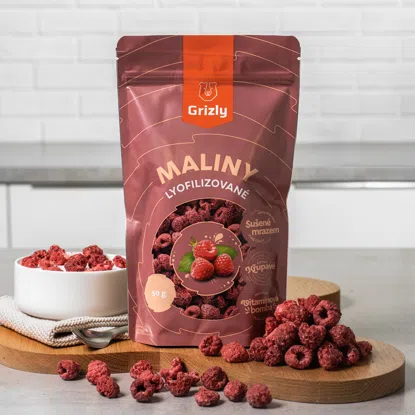 Maliny lyofilizované