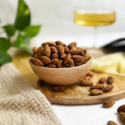 Mandle pražené solené s príchuťou horčice