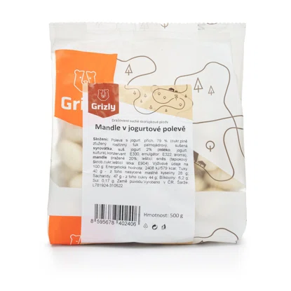 Mandle v jogurtovej poleve