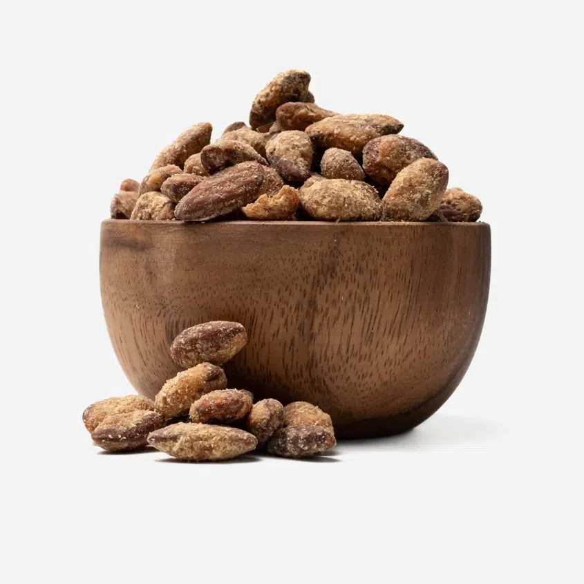 Mandle v karameli s arašidovým maslom