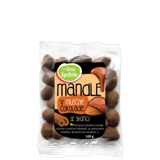 Mandle v mliečnej čokoláde so škoricou