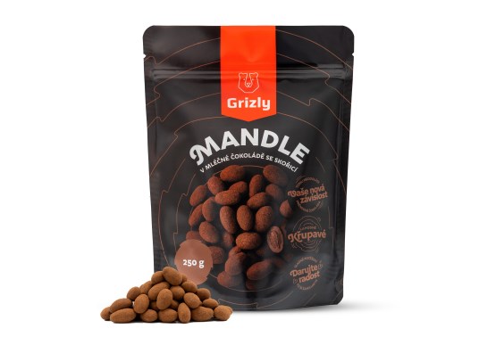 Mandle v mliečnej čokoláde so škoricou