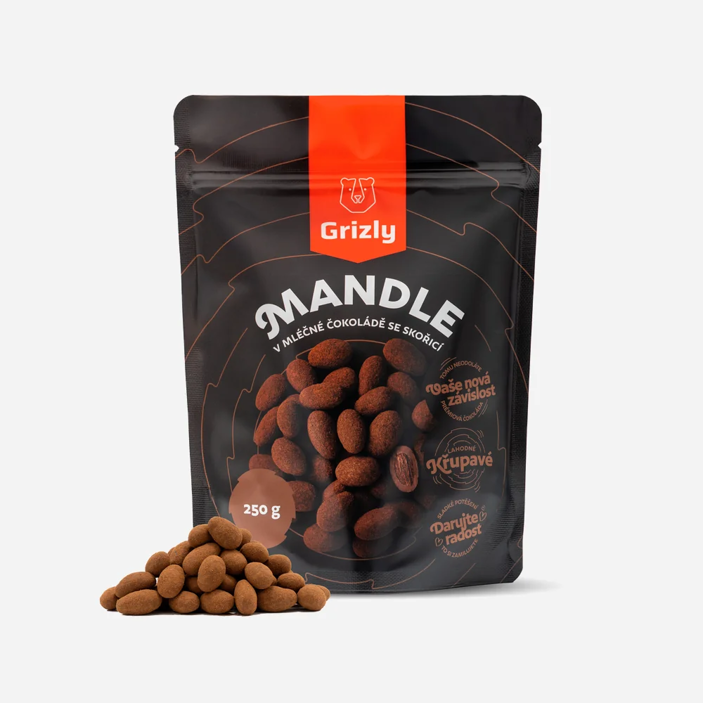 Mandle v mliečnej čokoláde so škoricou