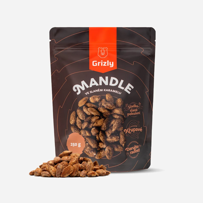 Mandle v slanom karameli