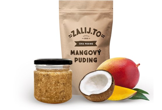 Mangový puding