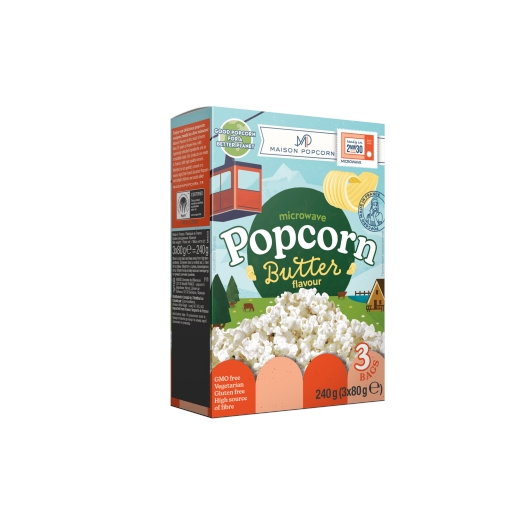 Maslový popcorn do mikrovlnky 3x80 g