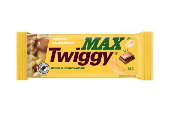 Max s kešu polomáčaná v čokoláde
