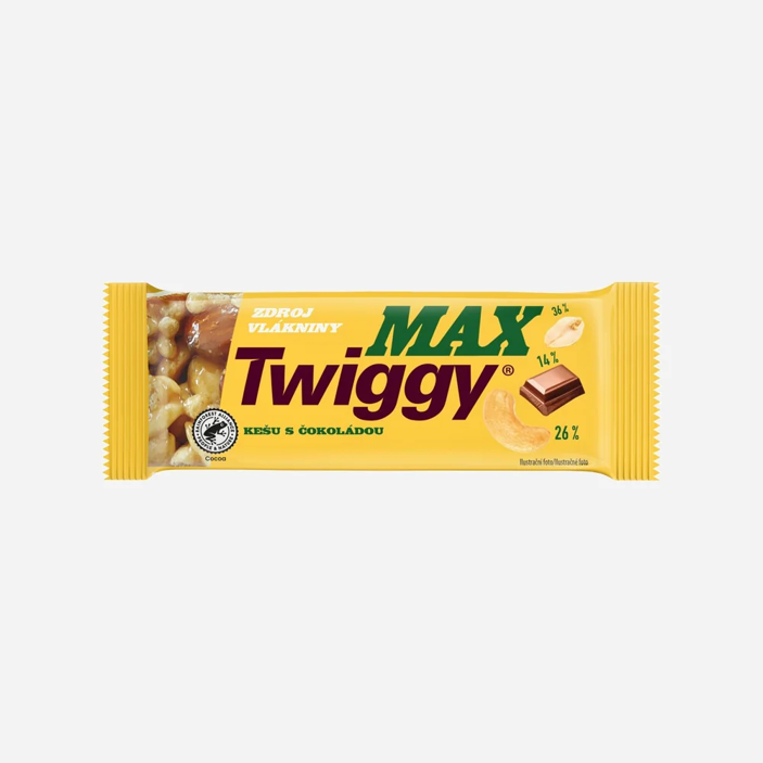 Max s kešu polomáčaná v čokoláde
