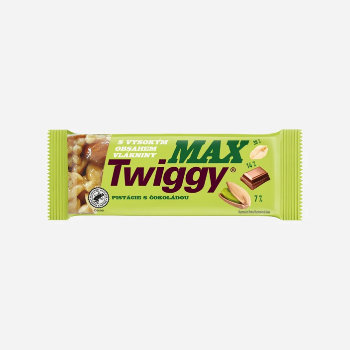 Max s pistáciami polomáčaná v čokoláde