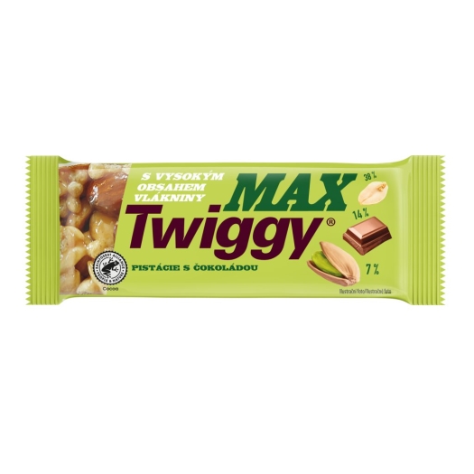 Max s pistáciami polomáčaná v čokoláde