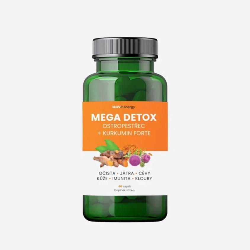 Mega Detox Ostropestrec + Kurkumín FORTE, 60 kapslí