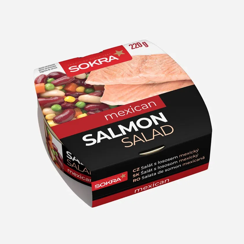 Mexický šalát s lososom