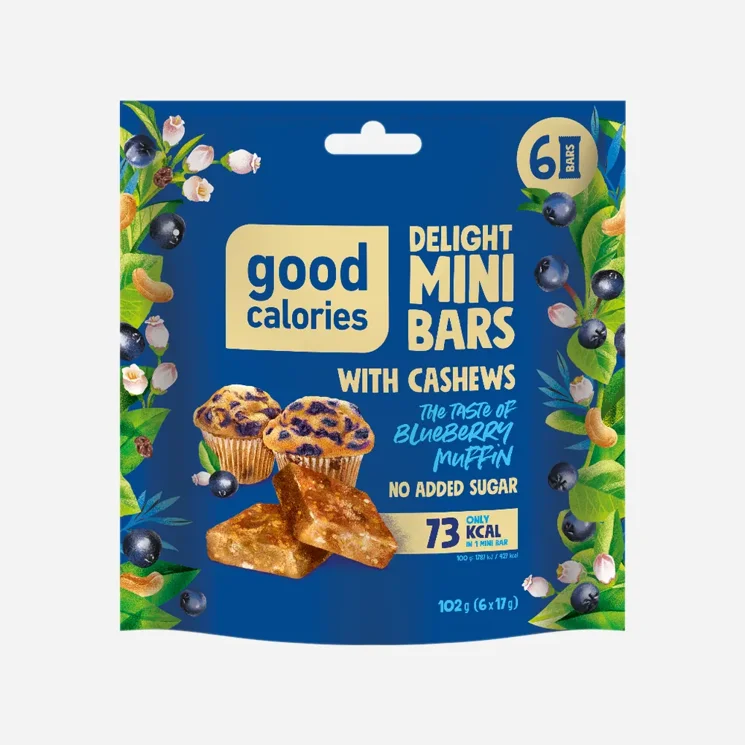 Mini kocky čučoriedkový muffin