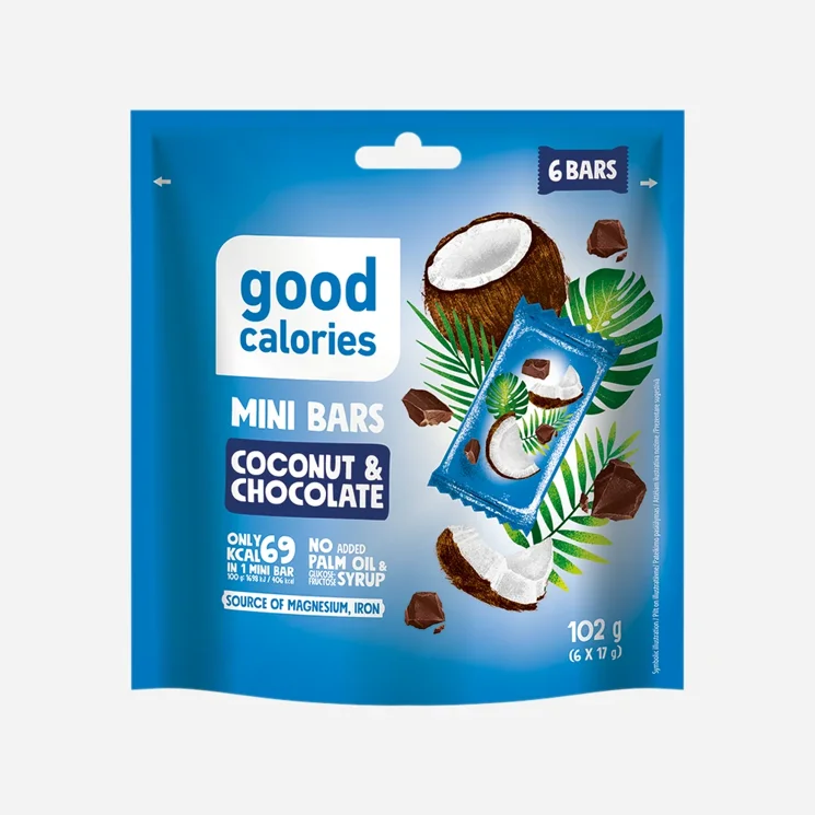 Mini kocky kokos & čokoláda