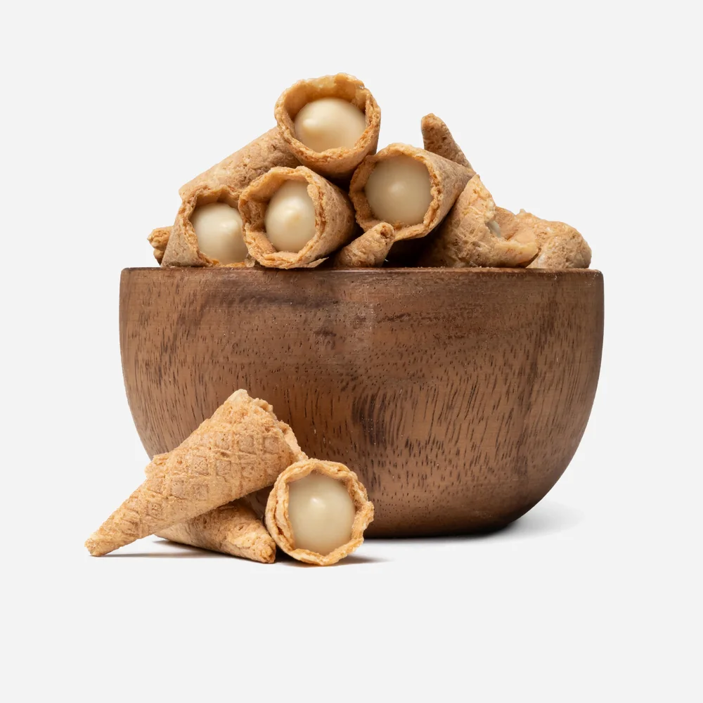 Mini kornútky s bielou čokoládou