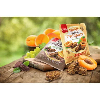 Mini müsli tyčinky s marhuľami bez lepku