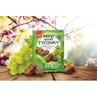 Mini müsli tyčinky s orieškami bez lepku