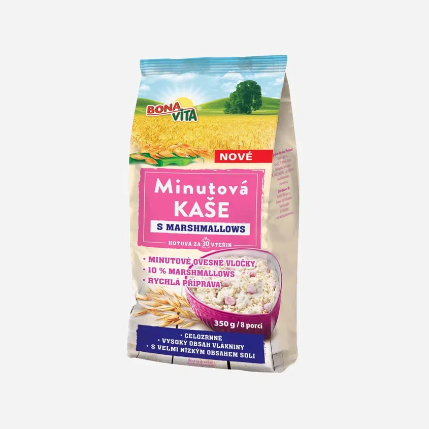 Minútová kaša s marshmallows