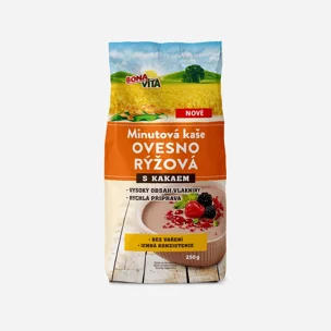 Minútová ovsno-ryžová kaša s kakaom