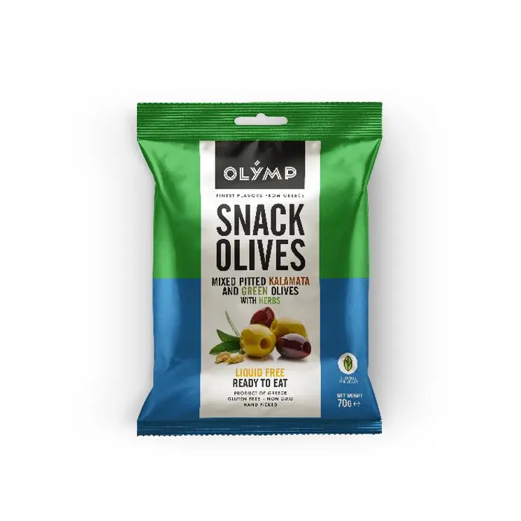 Mix Kalamata tmavé a zelené olivy bez kôstky s bylinkami