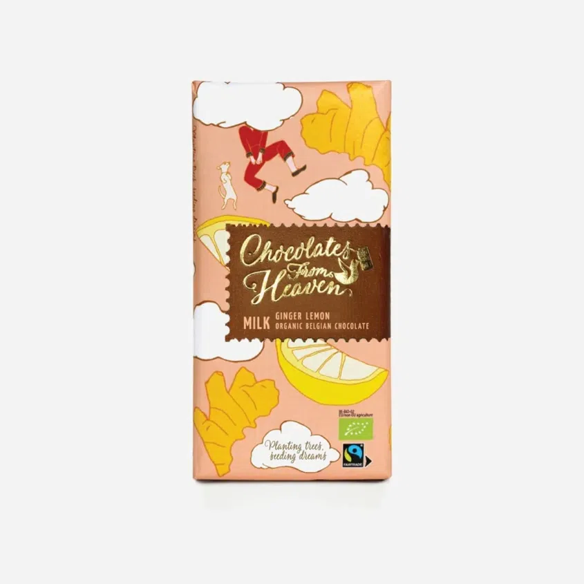 Mliečna čokoláda so zázvorom a citrónom 37% BIO