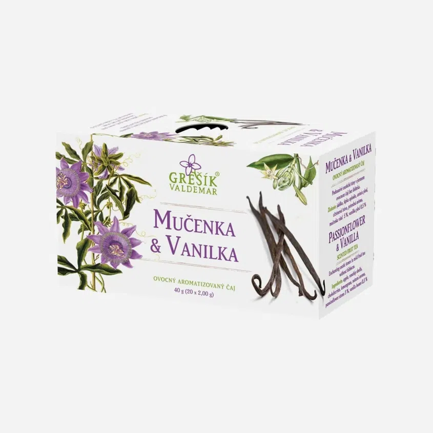 Mučenka a vanilka ovocný čaj 20 sáčkov