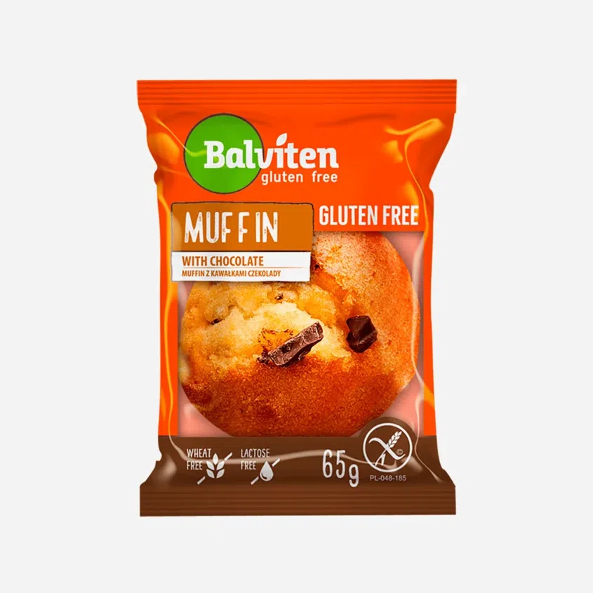 Muffin svetlý s kúskami čokolády bez lepku