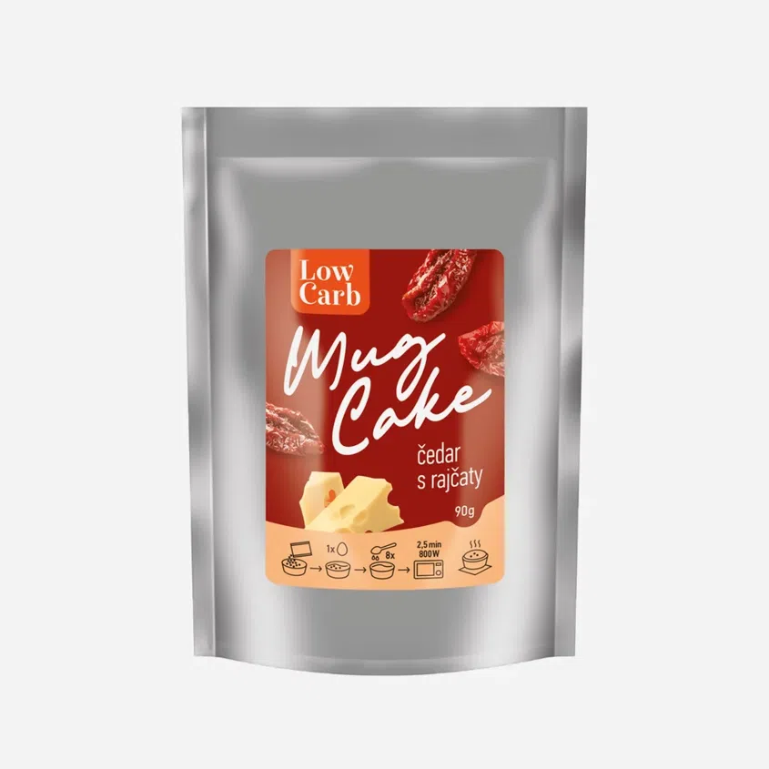 Mug cake čedar s paradajkami Low carb