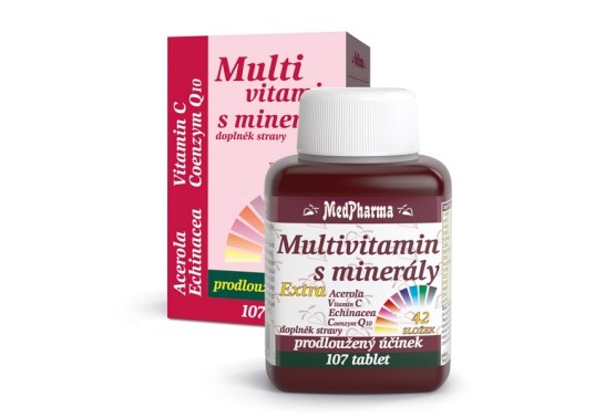 Multivitamín s minerálmi + extra C, Q10 107 tablet
