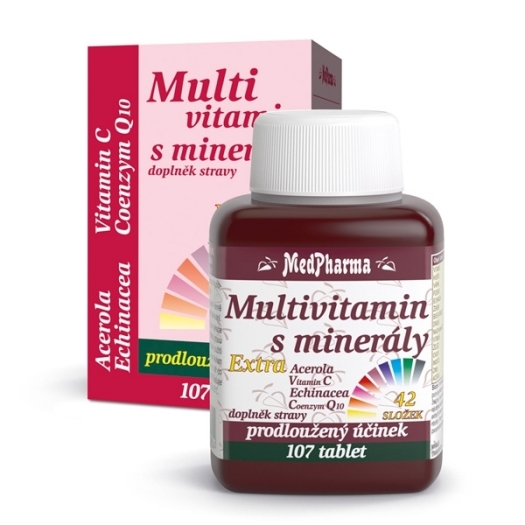 Multivitamín s minerálmi + extra C, Q10 107 tablet